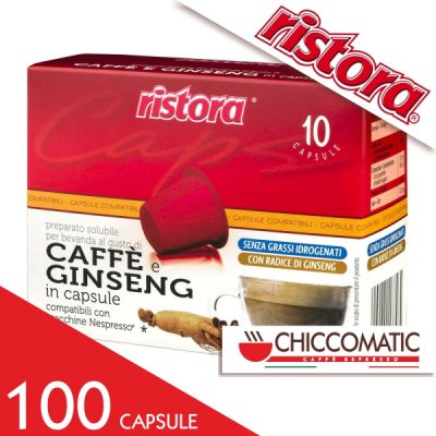 Ristora Compatibile Nespresso CaffÃ¨ Ginseng - 100 Cialde
