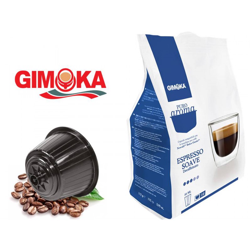 16 capsule caffe gimoka puro aroma miscela espresso soave compatibili nescafe dolce gusto - Chiccomatic Shop Online